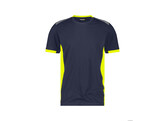TSHIRT DS TAMPICO NACHTBLAUW/FLUOGEEL 2XL