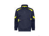 SWEATER DS ARATU NACHTBLAUW/FLUOGEEL S