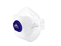 Opvouwbaar stofmasker Portwest P291 P2 met ventiel - Doos van 10 stuks
