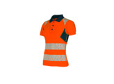POLO SY OBVIAS WOMEN 355W FLUO-ORANJE/MARINEBLAUW S