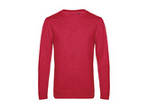 SWEATER B C SET-IN FRENCH TERRY HEATHER RED L