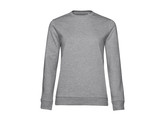 SWEATER B C SET-IN WOMEN FRENCH TERRY HEATHER GREY L