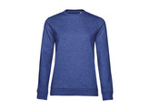 SWEATER B C SET-IN WOMEN FRENCH TERRY HEATHER ROYAL BLUE XL